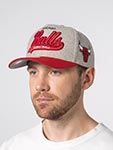 Бейсболка MITCHELL NESS арт. HP14543-CBUGREY Chicago Bulls NBA (серый / красный)